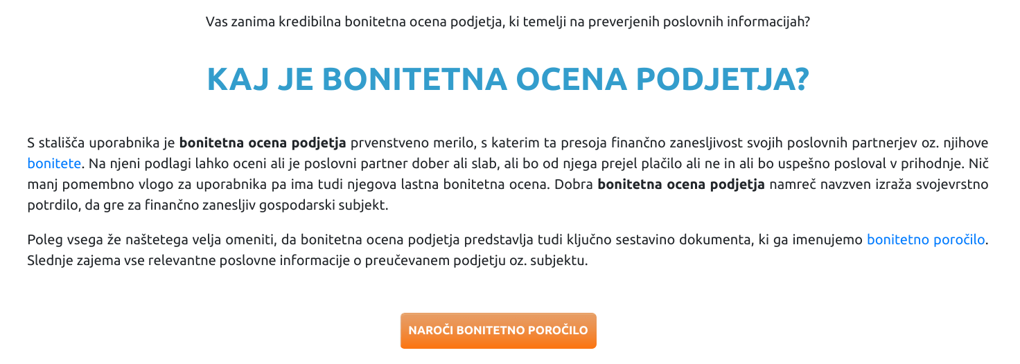 offsite seo - Bonitetna ocena