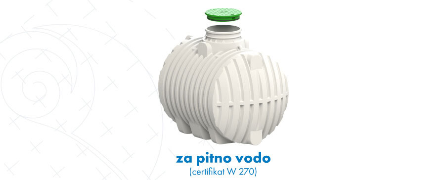 Aquastay Zagožen rezervoar za pitno vodo